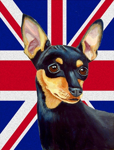 Min Pin With English Union Jack British Flag Flag Garden Size