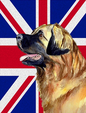 Leonberger With English Union Jack British Flag Flag Garden Size