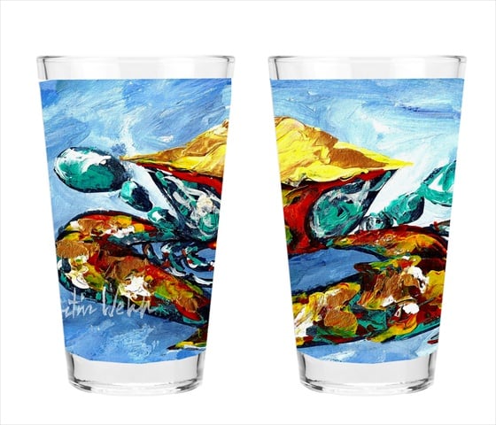 Picture of Carolines Treasures MW1173PINT Fiddler Crab 16 Oz. Mixing Glass