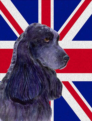 Cocker Spaniel With English Union Jack British Flag Flag Garden Size