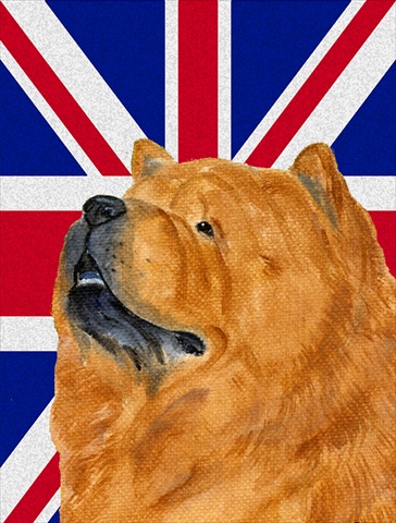 Chow Chow With English Union Jack British Flag Flag Garden Size