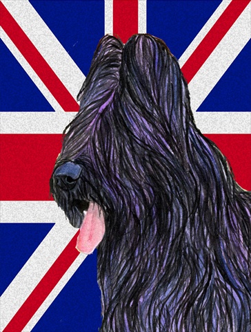 Picture of Carolines Treasures SS4931CHF Briard With English Union Jack British Flag Flag Canvas House Size