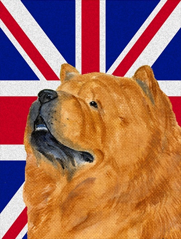 Picture of Carolines Treasures SS4944CHF Chow Chow With English Union Jack British Flag Flag Canvas House Size