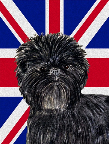Picture of Carolines Treasures SS4953CHF Affenpinscher With English Union Jack British Flag Flag Canvas House Size