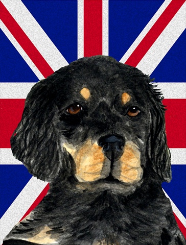 Picture of Carolines Treasures SS4957CHF Gordon Setter With English Union Jack British Flag Flag Canvas House Size