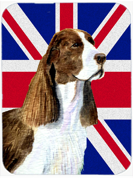 7.75 x 9.25 In. Springer Spaniel With English Union Jack British Flag Mouse Pad, Hot Pad Or Trivet