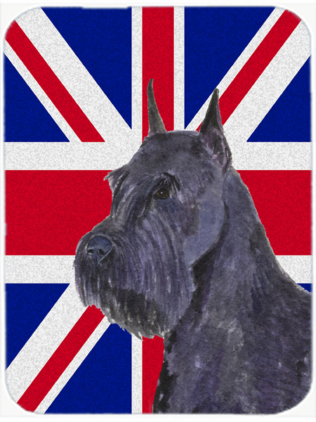 Schnauzer With English Union Jack British Flag Mouse Pad