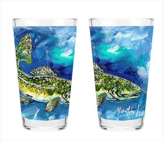 Picture of Carolines Treasures MW1181PINT Trout Fish 16 Oz. Mixing Glass