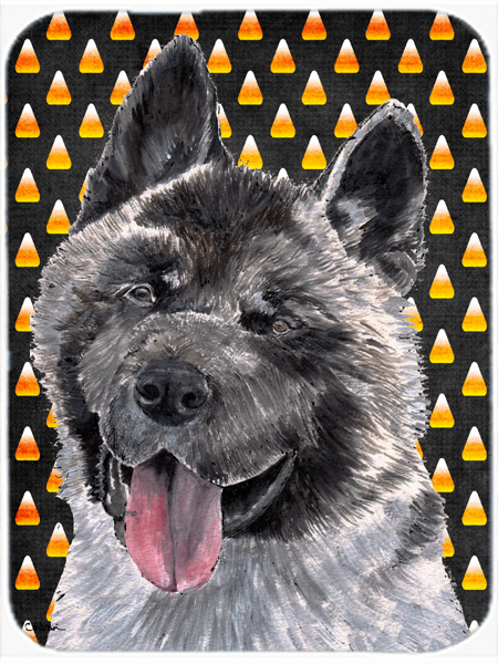 Akita Candy Corn Halloween Glass Cutting Board - Large