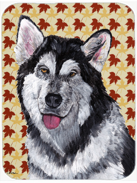 Alaskan Malamute Fall Leaves Mouse Pad