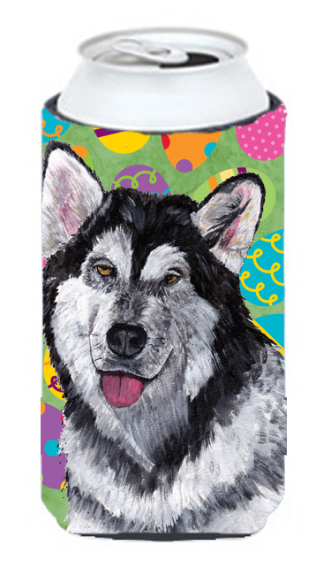 Alaskan Malamute Easter Eggtravaganza Tall Boy bottle sleeve Hugger - 22 To 24 Oz.