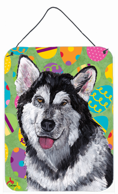 Alaskan Malamute Easter Eggtravaganza Aluminum Metal Wall Or Door Hanging Prints