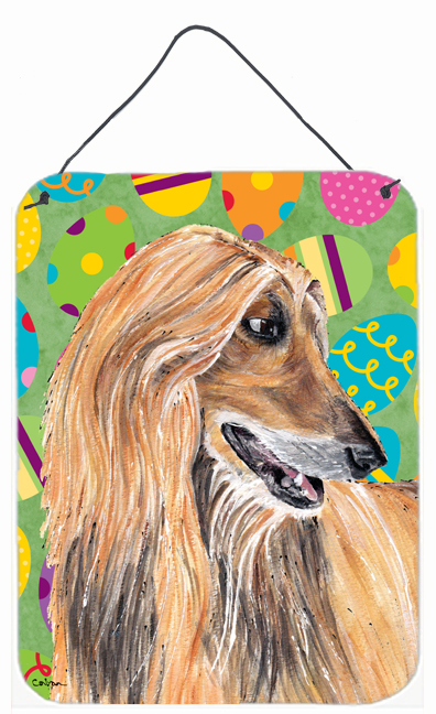 Afghan Hound Easter Eggtravaganza Aluminum Metal Wall Or Door Hanging Prints