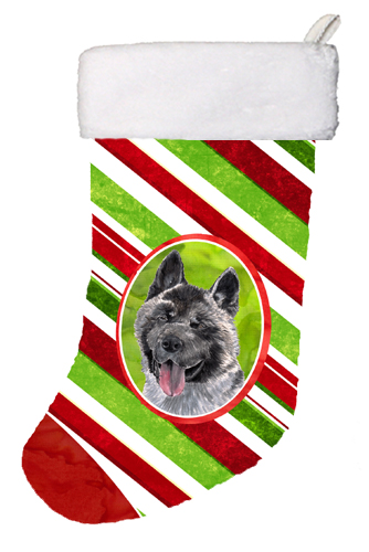 Akita Candy Cane Holiday Christmas Christmas Stocking