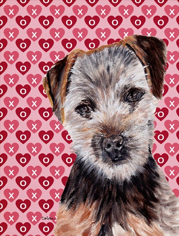 Picture of Carolines Treasures SC9711CHF Norfolk Terrier Puppy Hearts And Love Flag Canvas House Size