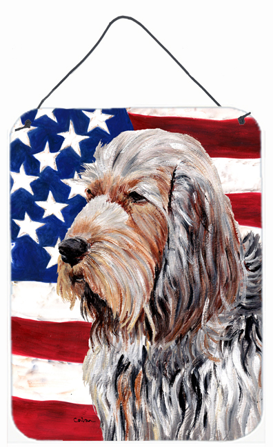 Otterhound With American Flag USA Aluminum Metal Wall Or Door Hanging Prints