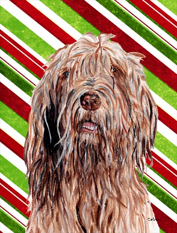 Otterhound Candy Cane Christmas Flag Canvas House Size