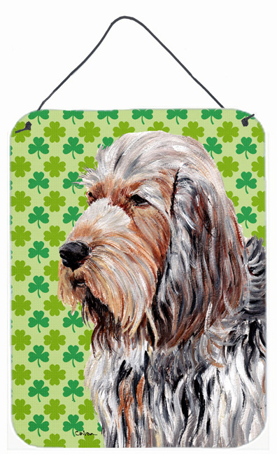 Otterhound Lucky Shamrock St. Patrick's Day Aluminum Metal Wall Or Door Hanging Prints