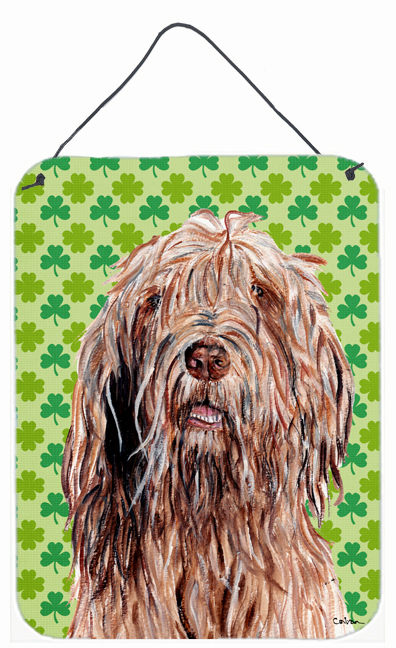 Otterhound Lucky Shamrock St. Patrick's Day Aluminum Metal Wall Or Door Hanging Prints