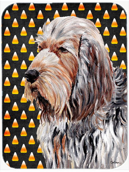 Otterhound Candy Corn Halloween Glass Cutting Board - Large