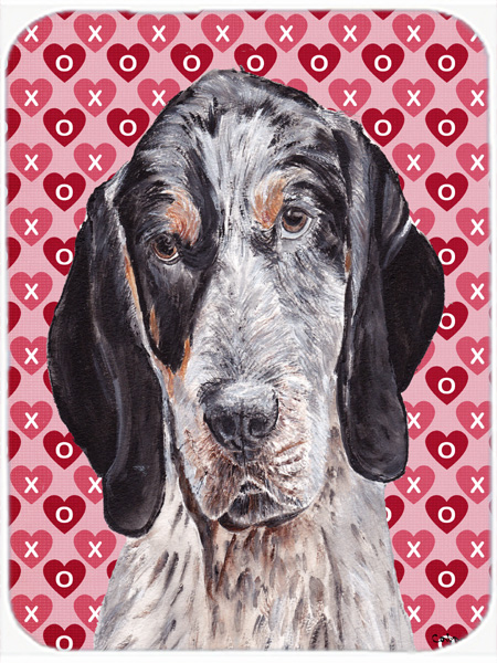 Blue Tick Coonhound Large Size Hearts And Love Glass Cutting Board