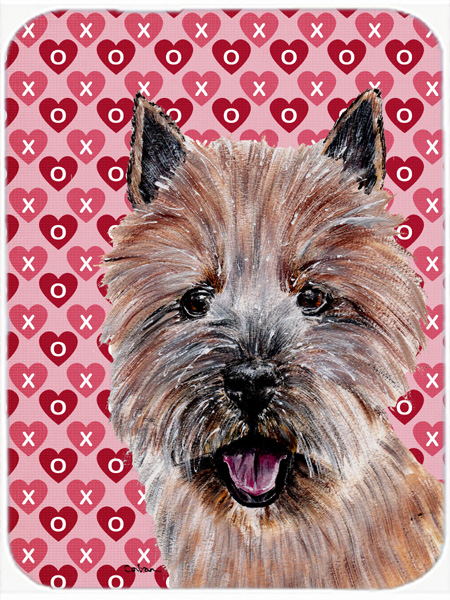 Norwich Terrier Large Size Hearts And Love Glass Cutting Board