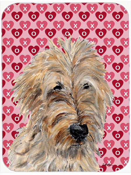 Golden Doodle 2 Large Size Hearts And Love Glass Cutting Board