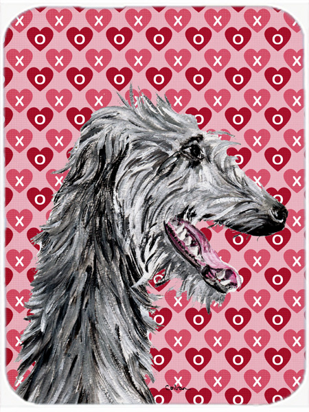 Scottish Deerhound Large Size Hearts And Love Glass Cutting Board