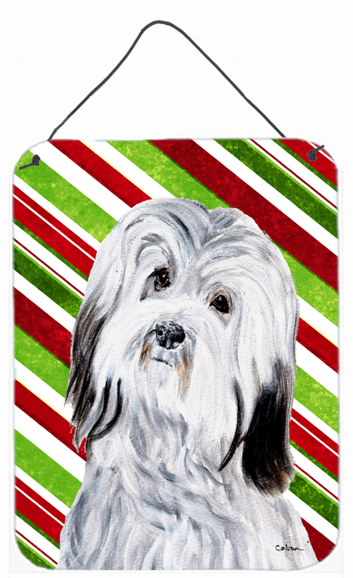Havanese Candy Cane Christmas Aluminium Metal Wall Or Door Hanging Prints