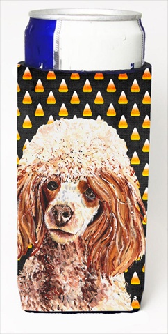 Red Miniature Poodle Candy Corn Halloween Michelob Ultra bottle sleeves Slim Cans 12 Oz.