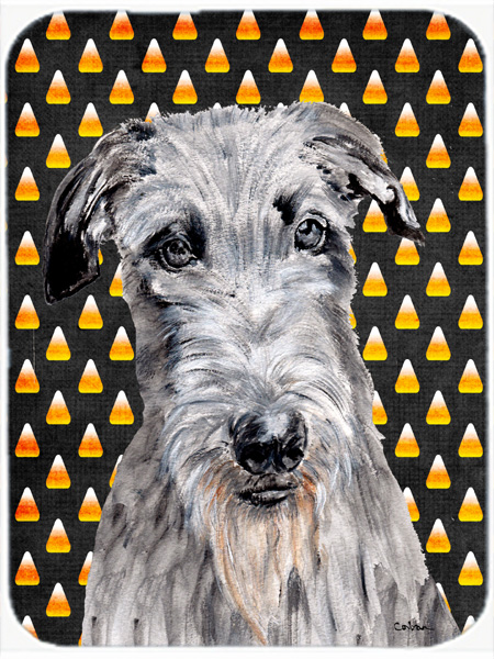 Scottish Deerhound Candy Corn Halloween Mouse Pad, Hot Pad Or Trivet, 7.75 x 9.25 In.