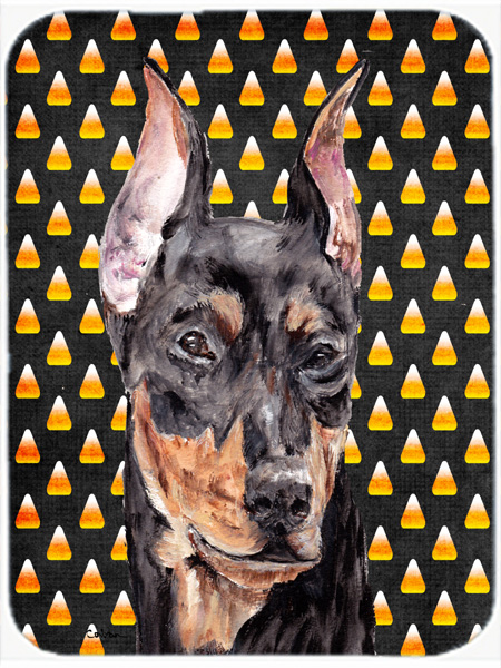 SC9668MP German Pinscher Candy Corn Halloween Mouse Pad- Hot Pad Or Trivet- 7.75 x 9.25 In.