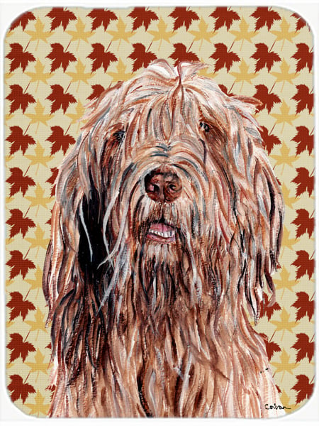 SC9685MP Otterhound Fall Leaves Mouse Pad- Hot Pad Or Trivet- 7.75 x 9.25 In.