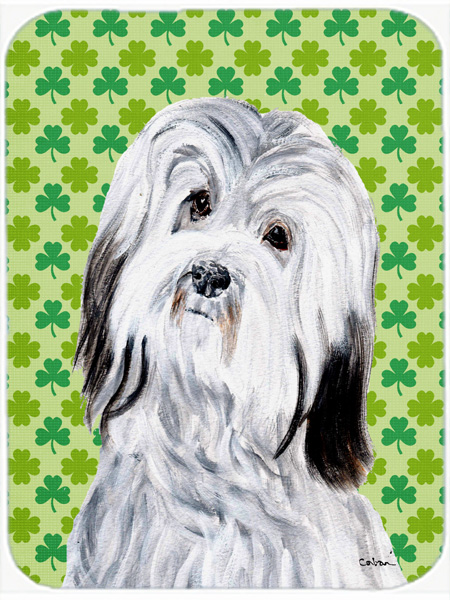 SC9737MP Havanese Lucky Shamrock St. Patricks Day Mouse Pad- Hot Pad Or Trivet- 7.75 x 9.25 In.