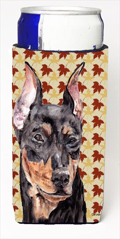 German Pinscher Fall Leaves Michelob Ultra bottle sleeves Slim Cans  12 Oz.