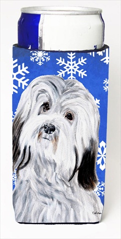 Havanese Winter Snowflakes Michelob Ultra bottle sleeves Slim Cans 12 Oz.