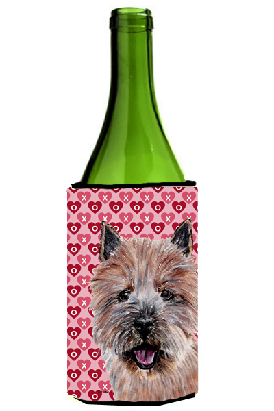 Norwich Terrier Hearts And Love Wine bottle sleeve Hugger 24 Oz.