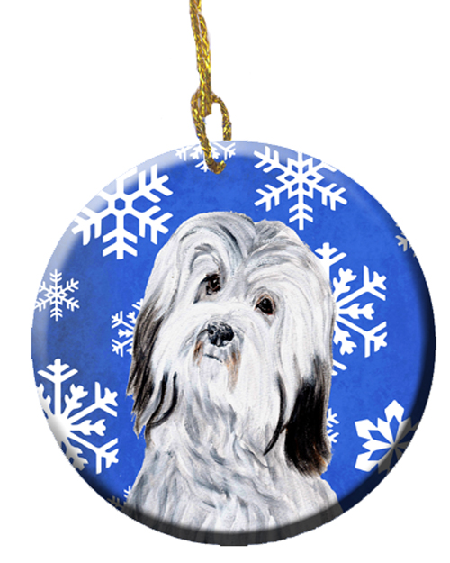 Havanese Winter Snowflakes Ceramic Ornament