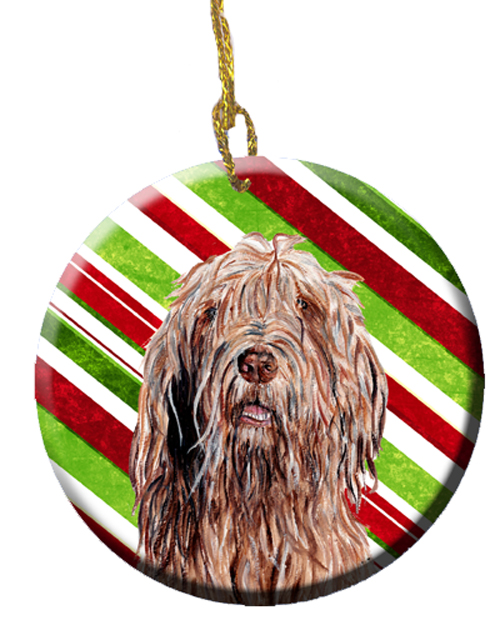 Otterhound Candy Cane Christmas Ceramic Ornament