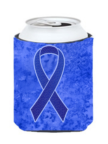 Picture of Carolines Treasures AN1202CC Dark Blue Ribbon For Colon Cancer Awareness Can Or Bottle Hugger- 12 Oz.