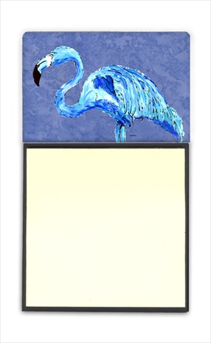 Picture of Carolines Treasures 8873SN Flamingo On Slate Blue Refiillable Sticky Note Holder Or Postit Note Dispenser- 3 x 3 In.