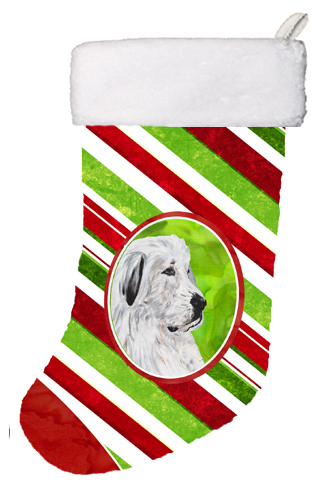 Great Pyrenees Candy Cane Christmas Christmas Stocking- 11 x 8 In.