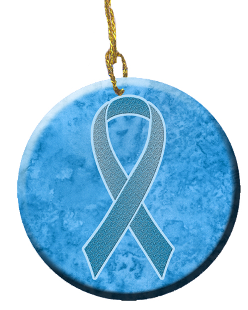 Blue Ribbon For Prostate Cancer Awareness Ceramic Ornament