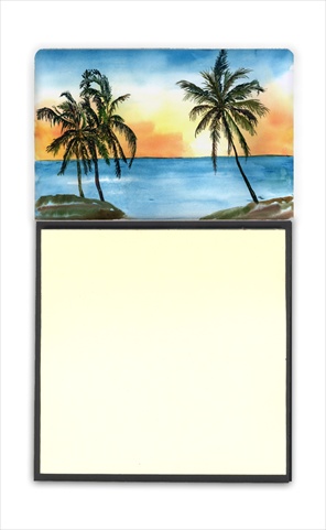 Picture of Carolines Treasures 8551SN Palm Tree Refiillable Sticky Note Holder Or Postit Note Dispenser- 3 x 3 In.