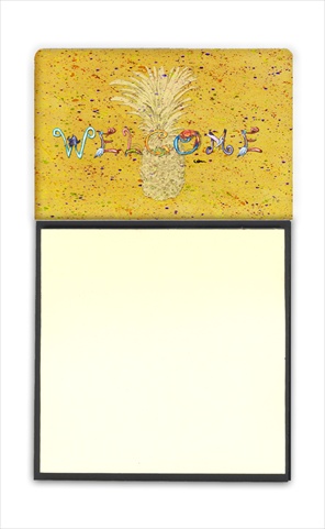 Picture of Carolines Treasures 8557SN Pineapple Refiillable Sticky Note Holder Or Postit Note Dispenser- 3 x 3 In.
