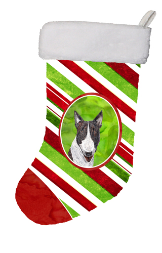 Bull Terrier Candy Cane Christmas Stocking