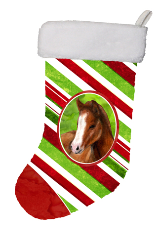 Horse Foal Candy Cane Holiday Christmas Stocking