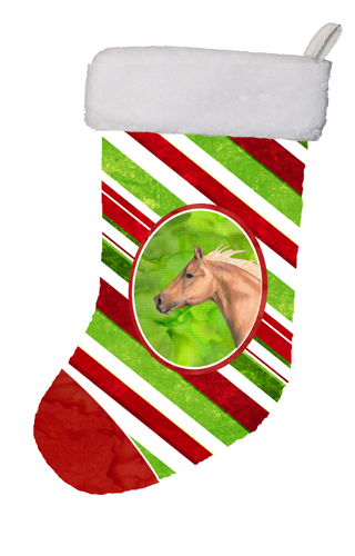 Horse Candy Cane Holiday Christmas Stocking