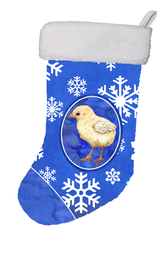 SB3152-CS 11 x 8 In. Baby Chick Winter Snowflakes Holiday Christmas Stocking