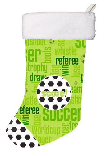 11 x 8 In. Soccer Score Christmas Stocking
